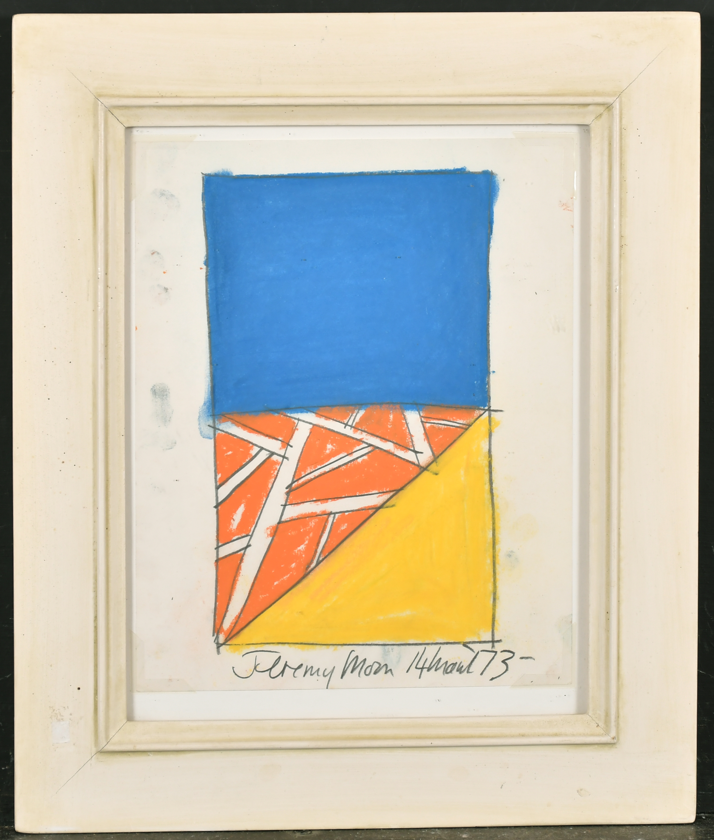 Jeremy Moon (1934-1973) British. Untitled, Pastel and Pencil, Signed and Dated 14 March '73 in - Image 2 of 4