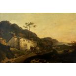 Philip Jakob De Loutherbourg (1740-1812) French. "The Carter, Patterdale", Oil on Canvas, Signed,