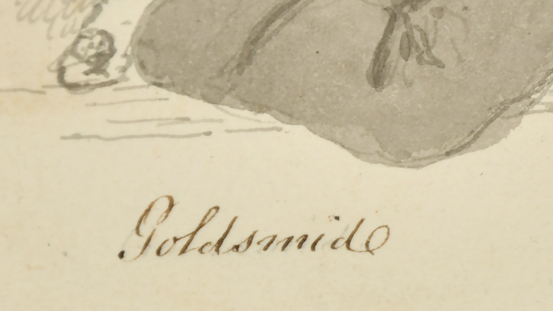 John Nixon (1750-1818) British. "Goldsmidt", Ink and Wash, Inscribed and Numbered 40 in Ink, 5" x 4" - Image 3 of 5