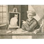 John Kay (1742-1826) British. "The Favourite Cat and De La Tour Painter", Engraving, depicting