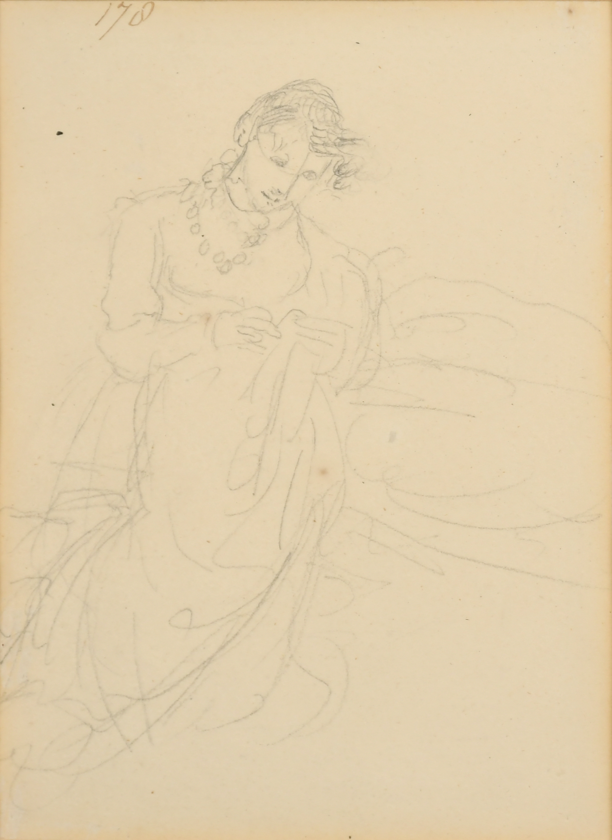 John Nixon (1750-1818) British. A Full Length Portrait of a Lady, Pencil, Numbered 189, 6.5" x 4.25" - Image 2 of 7