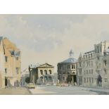 Roy Perry (1935-1993) British. "Broad Street, Oxford II", Watercolour, Signed, Inscribed on a