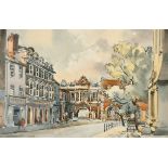 Arthur Sheldon Phillips (1914-2001) British. A Street Scene, Watercolour, Signed, 13.5" x 21.5" (
