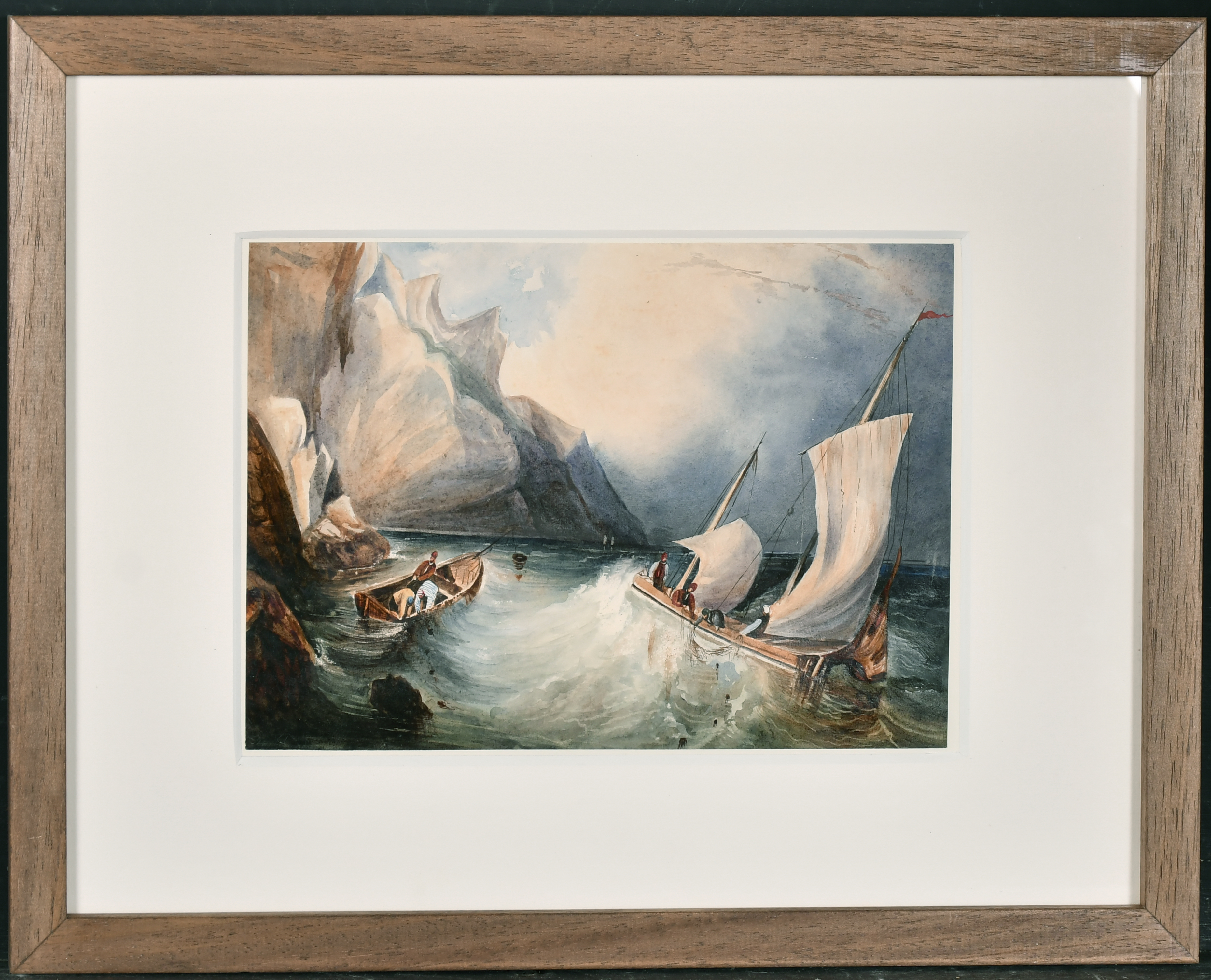 19th Century English School. A Shipping Scene, Watercolour, 7" x 10.15" (17.7 x 25.7cm), and two - Image 2 of 5
