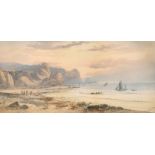 Edward Nevil (19th – 20th Century) British. A Coastal Scene, Watercolour, Signed and Dated 1896, 9.