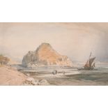 Thomas Sewell Robins (1810-1880) British. "San Feliu, Spain", Watercolour, Signed and Dated '76, and