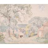 Edith Mary Lee-Hankey (nee Garner) (1881-1956) British. "Wephart, France", Watercolour, Signed,