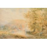 Circle of Wiggs Kinnaird (1870-1930) British. A River Scene, Watercolour, 12.75" x 19.25" (32.3 x