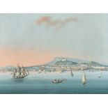 Early 19th Century Italian School. "Napoli da Mare", Gouache, Inscribed, 9.5" x 12.75" (24.1 x 32.