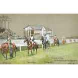 John Beer (1860-1930) British. "Some Paraders for the Manchester Novs Hunt" [sic], Watercolour and