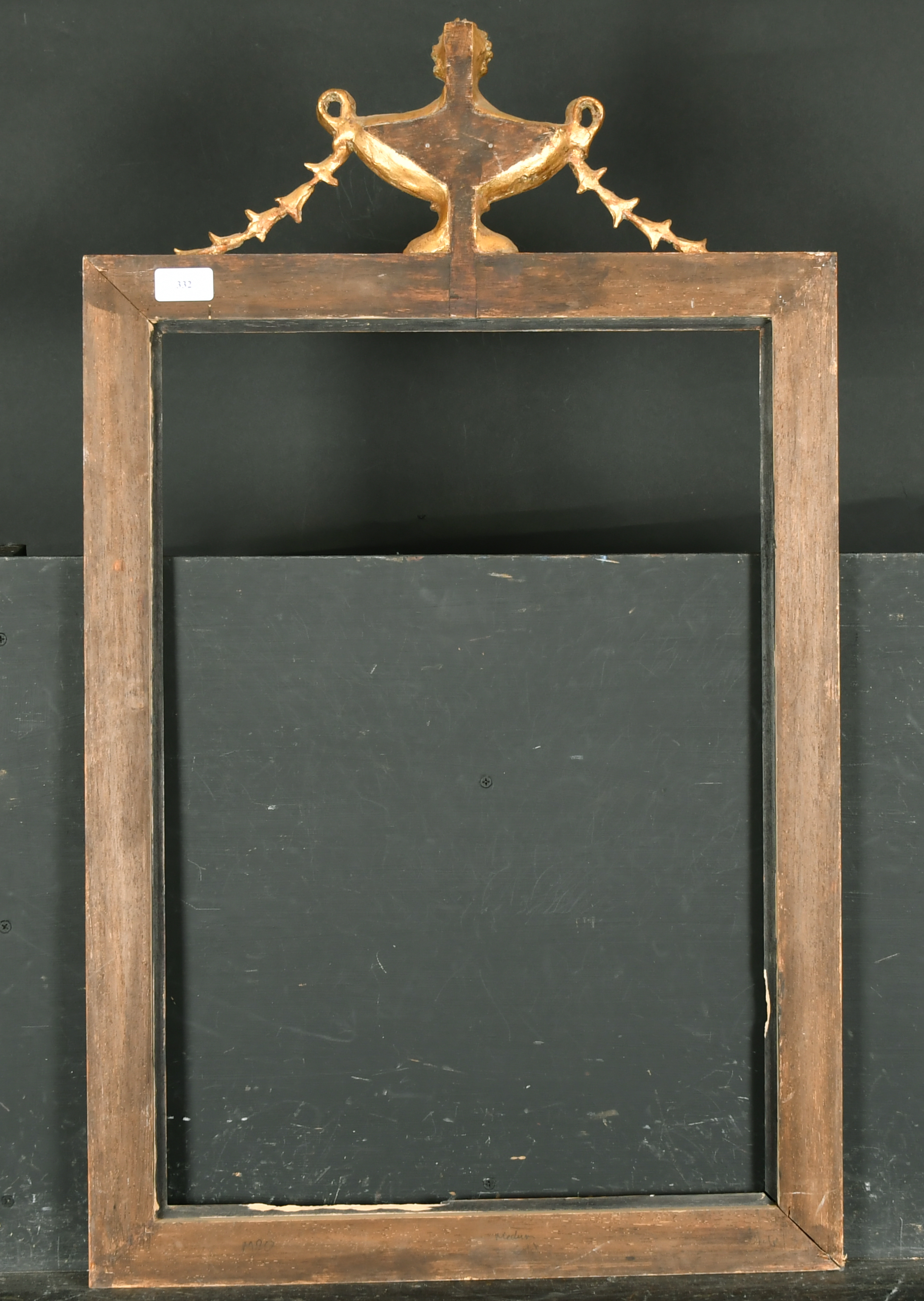 20th Century English School. A Gilt Composition frame, with an ornate top with an urn, rebate 23.25" - Image 3 of 3