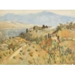Wilfred Gabriel de Glehn (1870-1951) British. An Italianate Landscape, Watercolour, Signed, 10" x