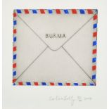 Colin Self (1941- ) British. 'Sweetheart Letter- B.U.R.M.A.', Etching, Signed, Dated 2009 and