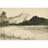 William Renison (1866-c.1940) British. "Loch Katrine", Drypoint Etching, Signed in Pencil, 7.25" x