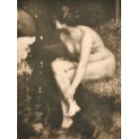 After Max Pietschmann (1865-1952) German. "The Bather", Mezzotint, Unframed, 9.25" x 7.25" (23.5 x