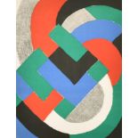 Sonia Delaunay (1885-1979) Ukranian/French. "Composition Bleu Vert Rouge", Lithograph in Colours,