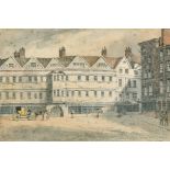 Early 19th Century English School. "Staple Inn, Holborn", Watercolour, Inscribed verso, 6.5" x 10.