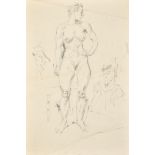 Circle of Alfred Aaron Wolmark (1877-1961) Polish/British. Study of a Standing Female Nude,