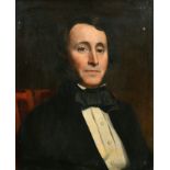 19th Century English School. Bust Portrait of a Man, Oil on Canvas, Unframed 24" x 19" (61 x 48.3cm)