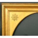 18th Century Italian School. A Giltwood Roman Hollow Frame, with inset oval slip, circa 1750, rebate