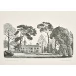 Claire Dalby (1944- ) British. "The Great Storm", Polesden Lacey in March 1988, Wood Engraving,