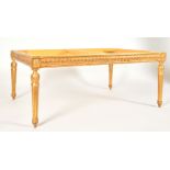 Alexander G Ley & Son. A Reproduction Adam Style Gilded Occasional Table (without top), width 35.5"