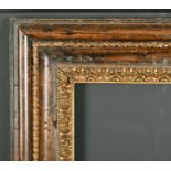 18th Century Italian School. A Carved Giltwood Roman Full Carlo Frame, circa 1750, rebate 12.5" x