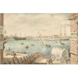 19th Century English School. 'Napoleonic Troops Embarking from Broad Street, Gosport (Old