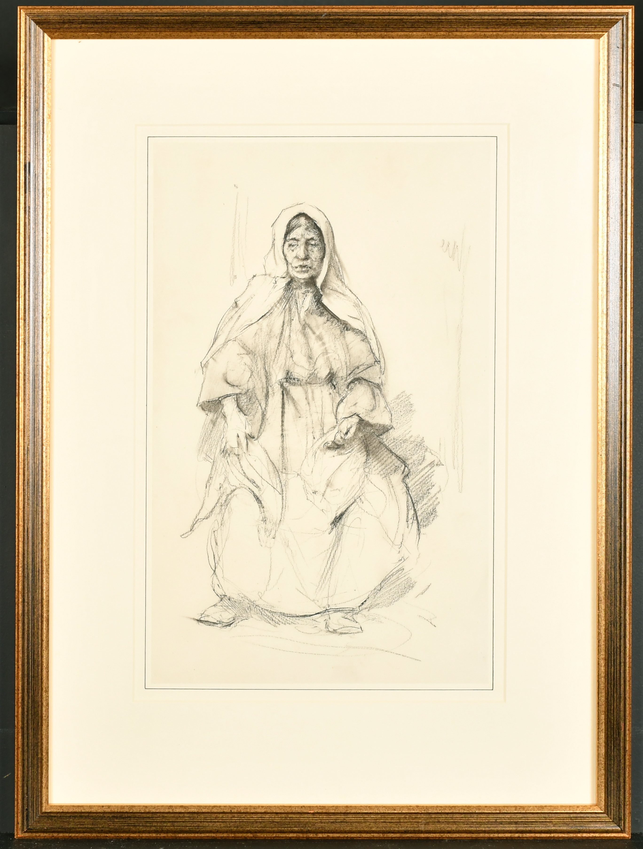 Ernest Borough Johnson (1866-1949) British. "A Woman of Bethlehem, 1936", A Sketch for Bethlehem - Image 2 of 4