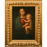 After Raffaello Santi 'Raphael' (1483-1520) Italian. "Madonna del Granduca", Oil on Canvas,