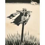 Arthur Wragg (1903-1976) British. "Scare-Crow for the Field of Honour", Ink, Inscribed in Pencil,