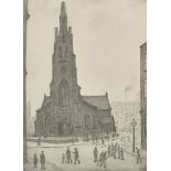 Laurence Stephen Lowry (1887-1976) British. "St Simon's Church, Salford", Lithograph, Signed and