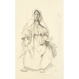 Ernest Borough Johnson (1866-1949) British. "A Woman of Bethlehem, 1936", A Sketch for Bethlehem