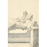 Sylvia Gosse (1881-1968) British. "The High French Bed, 1912", Etching, Inscribed verso, 6.75" x 4.