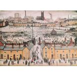Laurence Stephen Lowry (1887-1976) British. "Britain at Play", Lithograph with Printers Guild Stamp,
