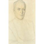 Early 20th Century German School. A Sketch of a Priest, Pencil, 18.5" x 11.75" (47 x 29.8cm)