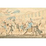 Early 19th Century English School. A Street Scene with Figures, Watercolour and Ink, Unframed 8.