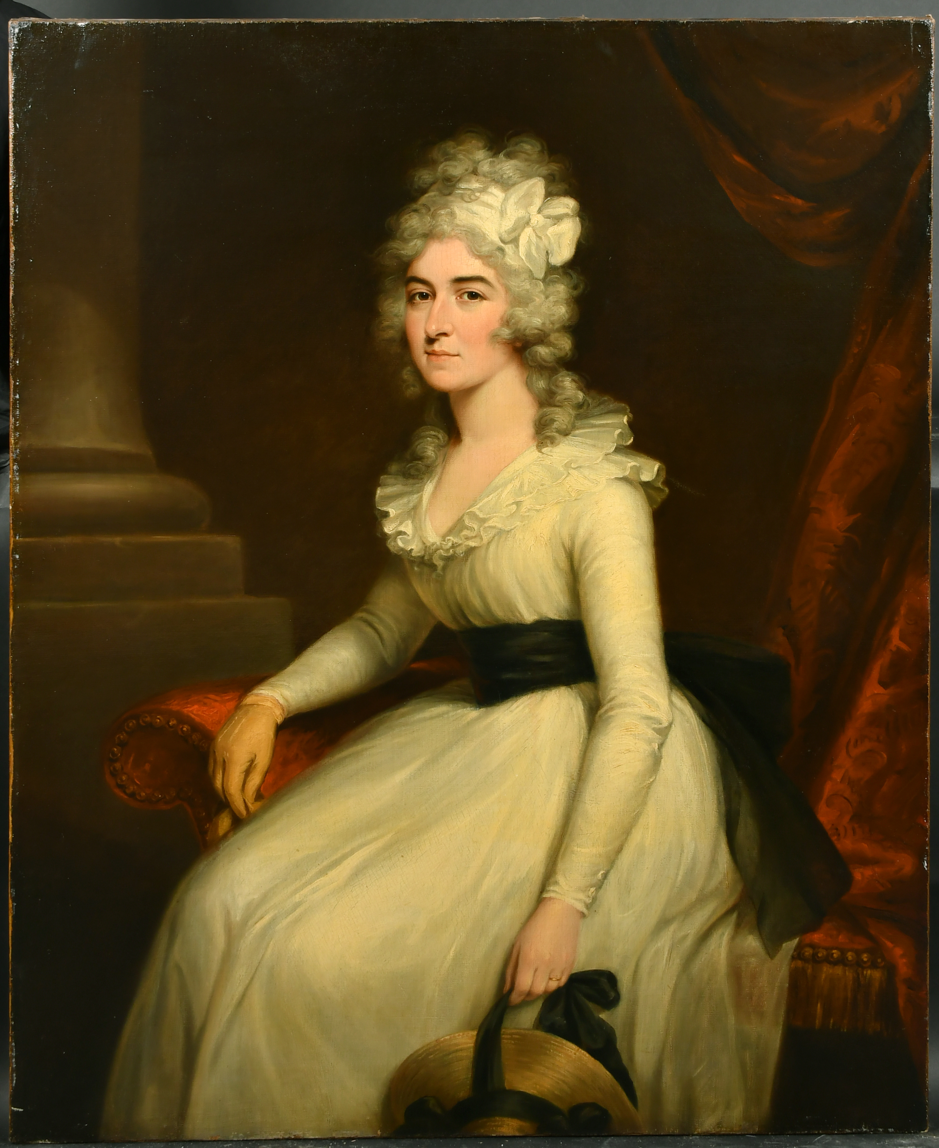 Philip Jean (1755-1802) British. Portrait of Mrs Bryan Barrett (1759-1834) British, Three-Quarter- - Image 2 of 4