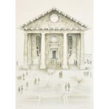 David Gentleman (1930- ) British. "St Paul's, Covent Garden", Print, Signed and Numbered 108/120