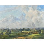 James Allen Hill (1903-1985) British. "Breezy Morning, Layland Lancs", Oil on Board, Signed and