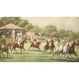 Cuthbert Bradley (1861-1943) British. A Polo Match, Print, 15.25" x 26.75" (38.7 x 68cm)
