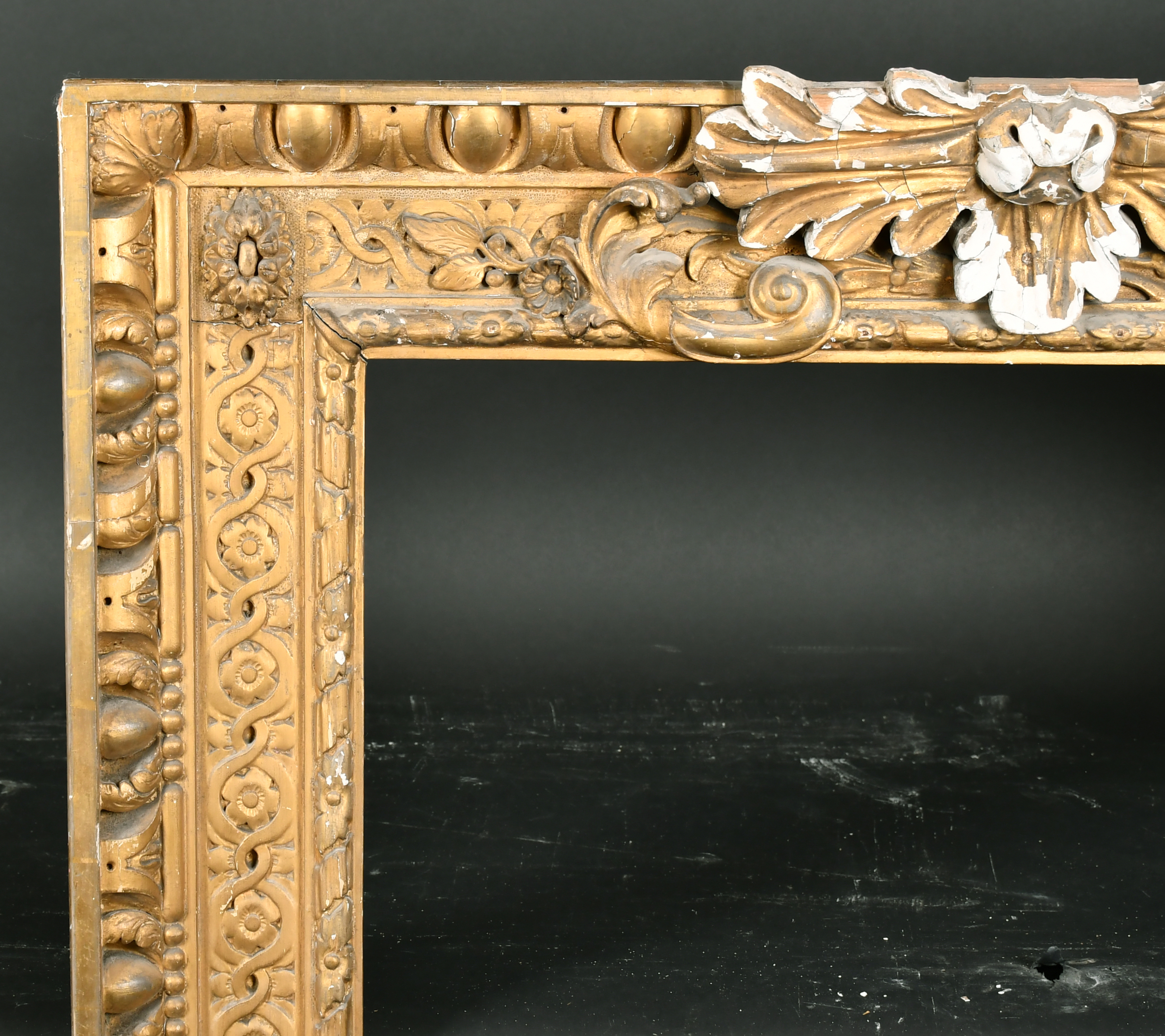 18th Century English School. A Carved Giltwood Kent Style Frame, circa 1740, rebate 40.5" x 28.5" (
