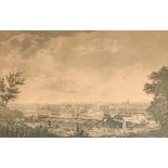 After Joseph Vernet (1714-1789) French. "Vue De La Ville et Du Port De Bayonne", Engraving, 18.5"