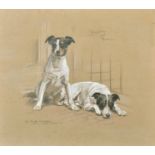 Early 20th Century English School. "Boxer and Peanut", Pastel, Indistinctly Signed, Inscribed and