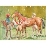 Frederic Whiting (1874-1962) British. "Indian Polo", Watercolour, Signed, and Inscribed verso,