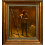 R. Giacinti (20th Century) European. An Artist at an Easel, Oil on Panel, Signed and Dated 1/1973,