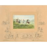 Gafty (19th-20th Century) British. A Polo Scene, Watercolour, Signed, with Ink detail mount, Overall