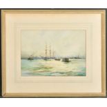 William Minshall Birchall (1884-1941) British. "Leaving the Docks - Shadwell", Watercolour,