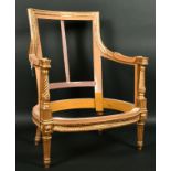 Alexander G Ley & Son. A Reproduction Gilt Carved 18th Century French Style Chair Frame, height 35",