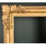 17th Century French School. A Louis XIII Carved Giltwood Frame, with swept corners, rebate 31.5 x